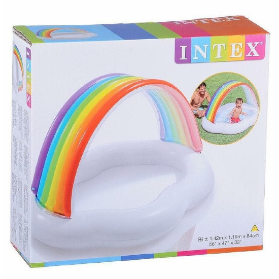 Бассейн Intex Радуга в облаках 142х119х84см 57141