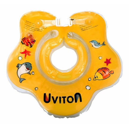 Круг для купания с погремушкой Uviton Желтый