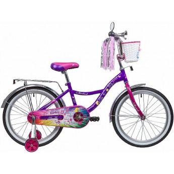 Велосипед Novatrack Little girlzz 20" Фиолетовый (2019)