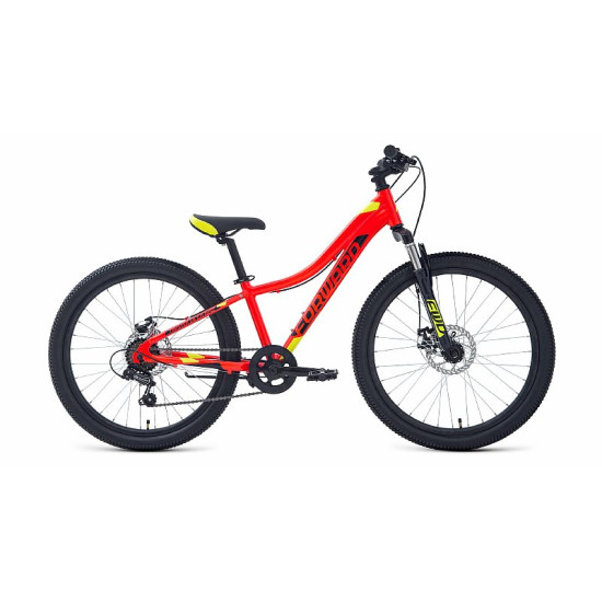 Велосипед Forward Twister 2.2 Disc 24" Красный/Ярко-зеленый (2021) 12"