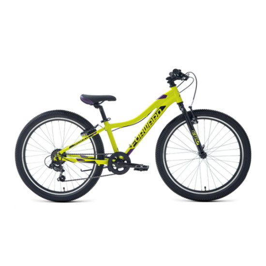 Велосипед Forward Twister 1.0 24" Зеленый/Фиолетовый (2021) 12"