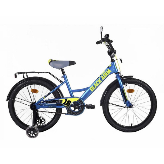 Велосипед Black Aqua Fishka 18" светящиеся колеса Синий-матовый (2020)