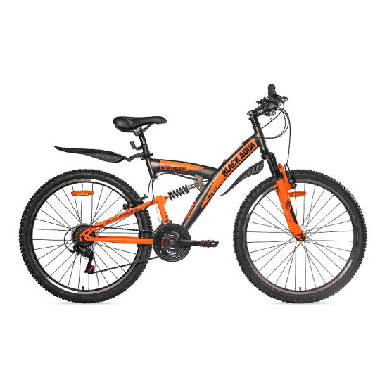 Велосипед Black Aqua Mount 1641 V 26" Серый/Оранжевый (2021) 18,5"