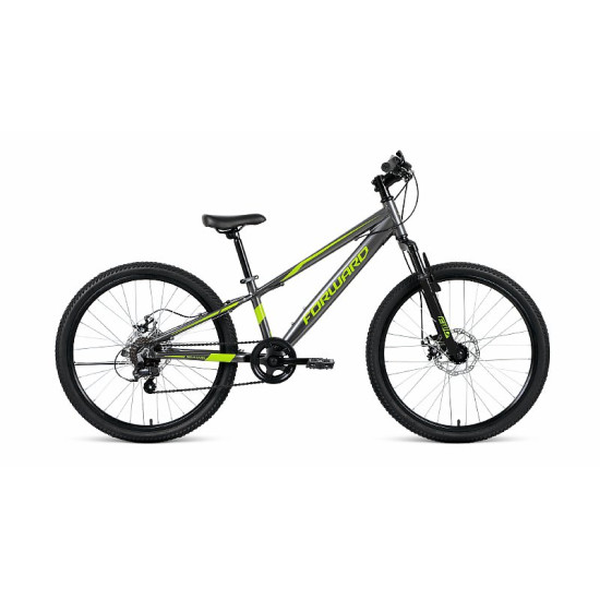 Велосипед Forward Rise 2.0 Disc 24" Серый/Зеленый (2021) 11"