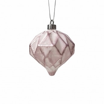 Елочное украшение Кристалл 8 см Розовый sx-2099 1 шт.