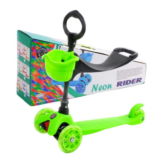Самокат трехколесный Slider Rider Neon Зеленый (2018)