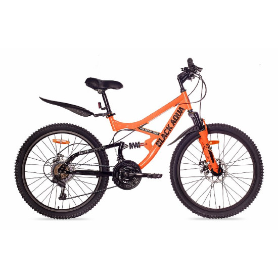 Велосипед Black Aqua Mount 1461 D 24" Оранжевый/Черный (2021) 16"