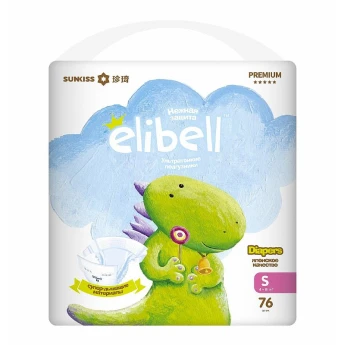 Подгузники Elibell S 76 шт.